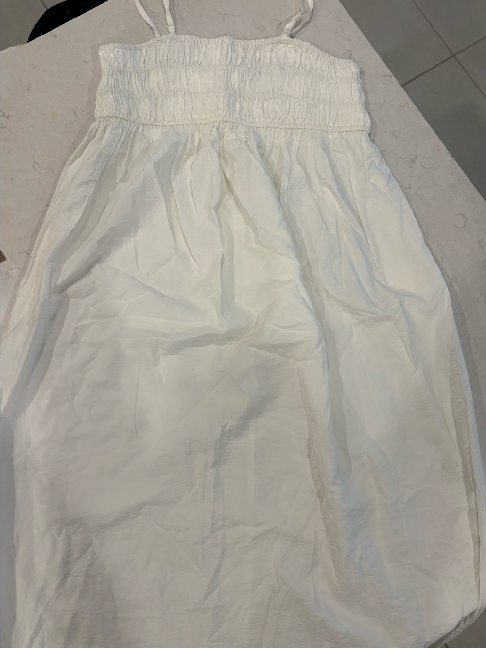 a new day White Maxi Dress with Smocked Waist